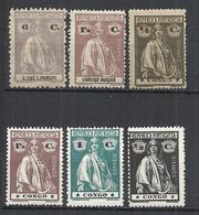 PORTUGUESE CONGO + L. MARQUEZ + S.TOME' E PRINCIPE 1914 - LOT OF 6 DIFFERENT - MLH LIGHTLY MINT HINGED - RARE - Congo Portoghese