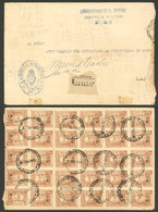 ARGENTINA: Registered Cover Sent From Rosario On 28/MAY/1945, Franked With 30x 1c. Sarmiento, Fantastic! - Service