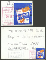 ARGENTINA: AEROSAB POSTAL: Cover Used In SE/1994 With Marks Of This Post, Along Handstamp Of "Alas Cargas Aereas S.R.L." - Sonstige & Ohne Zuordnung