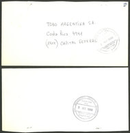 ARGENTINA: CREDI FIN: 2 Used Covers With Marks Of This Company, VF Quality - Sonstige & Ohne Zuordnung