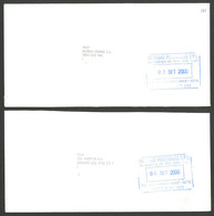 ARGENTINA: ENTREGAS PERSONALES S.R.L.: 2 Covers Used In 2000, With Marks Of This Post, VF Quality - Other & Unclassified