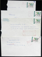 ARGENTINA: SUD AMERICA CLEARING: 4 Used Covers With Labels Of This Post, VF Quality - Sonstige & Ohne Zuordnung