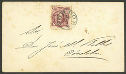 ARGENTINA: Cover Used In Córdoba (circa 1877) Franked With 8c. Rivadavia Rouletted, VF Quality - Briefe U. Dokumente