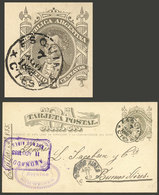 ARGENTINA: 4c. Lettercard Sent To Buenos Aires On 7/AU/1883, With Datestamp Of ESQUINA (Corrientes), VF Quality - Briefe U. Dokumente