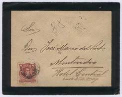 ARGENTINA: Mourning Cover Franked By GJ.54B, Sent From Buenos Aires To Montevideo On 25/JA/1888, VF Quality! - Brieven En Documenten