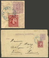 ARGENTINA: Circa 1890, 2c. Wrapper To Switzerland, Uprated With 5c. Rivadavia (total Postage 7c.), With Blue Cancel Of E - Briefe U. Dokumente