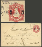 ARGENTINA: 5c. Stationery Envelope Sent To Buenos Aires On 5/AU/1891, With Rectangular Datestamp Of CHACABUCO (B.A.) Alo - Briefe U. Dokumente