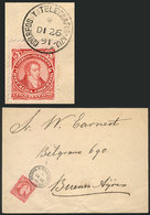 ARGENTINA: Cover Franked With 5c. (GJ.106) Sent From AZUL To Buenos Aires On 26/DE/1891, VF! - Lettres & Documents