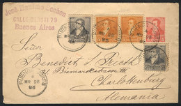 ARGENTINA: 5c. Stationery Envelope With Additional Franking (total Postage 12c.) Sent From Buenos Aires To Germany On 23 - Briefe U. Dokumente