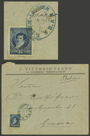 ARGENTINA: Cover Sent To Genova (Italy) On 25/DE/1893, Franked With 12c. Belgrano, With Oval Datestamp Of TRENQUE LAUQUE - Brieven En Documenten