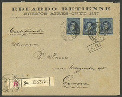 ARGENTINA: Registered Cover Sent From Buenos Aires To Genova (Italy) On 24/FE/1894, Franked With 36c. - Briefe U. Dokumente