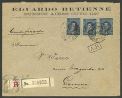 ARGENTINA: Registered Cover Sent From Buenos Aires To Genova (Italy) On 24/FE/1894, Franked With 36c. - Brieven En Documenten