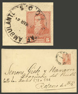 ARGENTINA: 5c. Stationery Envelope Sent To Rosario In MAR/1895 Cancelled "ESTAF. AMBULANTE F.C.O.S.", VF Quality" - Briefe U. Dokumente