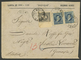ARGENTINA: 1896: Buenos Aires - Genova (Italy), Registered Cover Franked With 40c., VF Quality - Lettres & Documents