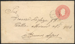 ARGENTINA: 5c. Stationery Envelope Sent From PILA To Buenos Aires On 11/SE/1897, Cancelled ESTACIÓN SAN PEDRO F.C.S., VF - Briefe U. Dokumente