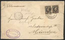 ARGENTINA: Cover Sent From Buenos Aires To Germany On 5/OC/1898 Franked With 48c. (pair GJ.182), VF! - Brieven En Documenten