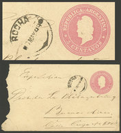 ARGENTINA: 5c. Stationery Envelope Sent To Buenos Aires In MAY/1899, With Interesting "ROCHA" Datestamp" - Lettres & Documents