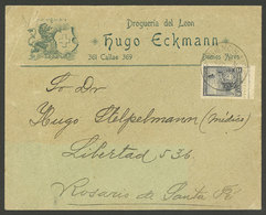 ARGENTINA: Cover With Corner Card (drugstore) Sent From Buenos Aires To Rosario In 1901, Franked With 2c. Seated Liberty - Lettres & Documents