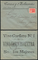 ARGENTINA: Cover With Advertising On Front And Back For "Cordero WINE", Franked With 5c. Seated Liberty And Sent From Bu - Briefe U. Dokumente