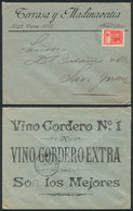 ARGENTINA: Cover With Advertising On Front And Back For "Cordero WINE", Franked With 5c. Seated Liberty And Sent From Bu - Lettres & Documents