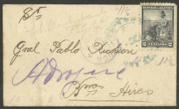 ARGENTINA: Cover Sent To Buenos Aires (circa 1901) Franked With 2c. Seated Liberty, With Cancel Of "ESTAF. AMBULANTE - F - Brieven En Documenten