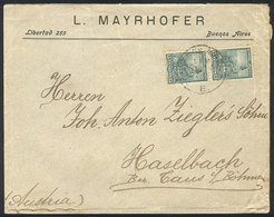 ARGENTINA: Cover Franked With Pair Of 15c. Liberty PERFORATION 12 (GJ.249), Sent From Buenos Aires To Germany On 3/JA/19 - Briefe U. Dokumente