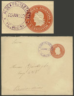 ARGENTINA: 5c. Stationery Envelope Sent To Buenos Aires On 22/JUN/1900, With Datestamp Of ALDEA PROTESTANTE (Entre Ríos) - Lettres & Documents