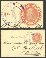 ARGENTINA: 4c. Lettercard Sent To Buenos Aires On 3/JUN/1903, With Datestamp Of NEWTON (Buenos Aires), VF Quality - Briefe U. Dokumente