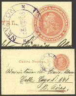 ARGENTINA: 4c. Lettercard Sent To Buenos Aires On 3/JUN/1903, With Datestamp Of NEWTON (Buenos Aires), VF Quality - Lettres & Documents