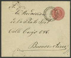 ARGENTINA: 5c. Stationery Envelope Sent To Buenos Aires On 25/FE/1904, With Datestamp Of SAN CARLOS CENTRO (Santa Fe), V - Briefe U. Dokumente