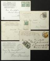 ARGENTINA: 5 Postcards Used In SAN FERNANDO Between 21/AP/1904 And 28/JUN/1904, With Interesting Postages Of 1c., 2c. An - Lettres & Documents