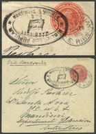 ARGENTINA: 23/AP/1904: Gualeguay - Estancia Santa Ana, MANDISOVÍ  (Entre Ríos), 5c. Stationery Envelope With Transit Mar - Briefe U. Dokumente