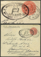 ARGENTINA: 23/AP/1904: Gualeguay - Estancia Santa Ana, MANDISOVÍ  (Entre Ríos), 5c. Stationery Envelope With Transit Mar - Lettres & Documents