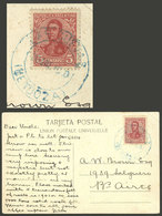 ARGENTINA: PC Sent To Buenos Aires (circa 1908) Franked With 5c. San Martín, Datestamped In LAS CUEVAS (Mendoza), VF Qua - Lettres & Documents