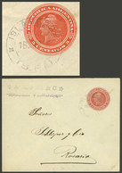 ARGENTINA: 5c. Stationery Envelope Sent To Rosario On 18/OC/1905, Datestamped In ISLA VERDE, VF Quality - Lettres & Documents