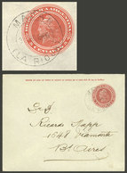ARGENTINA: 5c. Stationery Envelope To Buenos Aires AU/1906, With Datestamp Of MAZAN (La Rioja) And Transit Backstamp Of  - Lettres & Documents