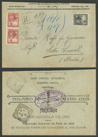 ARGENTINA: Registered Cover Posted From Buenos Aires To Sistri Levante (Italy) In 1907,  Franked With 2c. And 2x 20c. Se - Briefe U. Dokumente