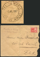 ARGENTINA: Cover Sent By The Consulate Of France In Buenos Aires To ESTACIÓN DEL CARRIL On 2/JUL/1907, Franked By GJ.222 - Briefe U. Dokumente