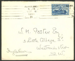 ARGENTINA: Cover Sent From Buenos Aires To London On 11/MAY/1910 Franked With 12c. Centenary Of 1810 Revolution (GJ.307) - Briefe U. Dokumente