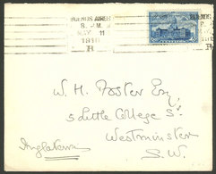 ARGENTINA: Cover Sent From Buenos Aires To London On 11/MAY/1910 Franked With 12c. Centenary Of 1810 Revolution (GJ.307) - Brieven En Documenten