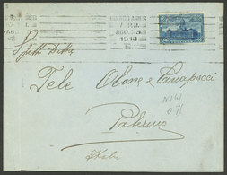 ARGENTINA: Cover Sent From Buenos Aires To Palermo (Italy) On 5/AU/1910 Franked With 12c. Centenary Of 1810 Revolution ( - Briefe U. Dokumente