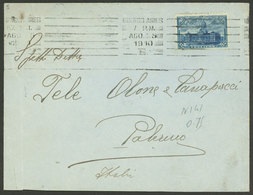 ARGENTINA: Cover Sent From Buenos Aires To Palermo (Italy) On 5/AU/1910 Franked With 12c. Centenary Of 1810 Revolution ( - Lettres & Documents