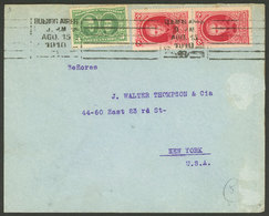 ARGENTINA: Cover Sent From Buenos Aires To New York On 15/AU/1910, Franked With 3c. And 2x 5c. Centenary Of 1810 Revolui - Briefe U. Dokumente