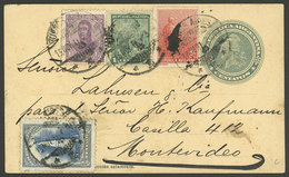 ARGENTINA: 4c. Postal Card Sent From Buenos Aires To Montevideo On 13/NO/1911, Uprated With ½c. San Martín + ½c. Centena - Briefe U. Dokumente