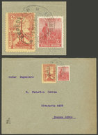 ARGENTINA: Circa 1912: Corrientes - Buenos Aires, Cover Franked With 5c. Plowman + Cinderella 5c. "Mto América, Por Espa - Lettres & Documents