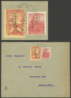 ARGENTINA: Circa 1912: Corrientes - Buenos Aires, Cover Franked With 5c. Plowman + Cinderella 5c. "Mto América, Por Espa - Brieven En Documenten