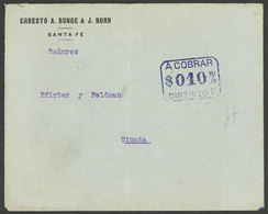 ARGENTINA: Cover Sent From Santa Fe To Buenos Aires On 1/JA/1915, Without Postage And With Due Mark, Interesting Postal  - Brieven En Documenten