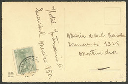 ARGENTINA: PC With View Of Buenos Aires Customs, Sent To Montevideo On 13/JUL/1916, Franked With 10c. Centenary Of Indep - Brieven En Documenten