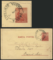 ARGENTINA: 5c. Plowman Lettercard Sent From DORILÁ (Pampa Central) To Buenos Aires On 25/FE/1917, VF Quality! - Briefe U. Dokumente