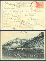 ARGENTINA: PC Sent To Bologna (Italy) On 16/NO/1917 Franked With 5c. San Martin, Cancelled PUENTE DEL INCA (Mendoza), Wi - Briefe U. Dokumente